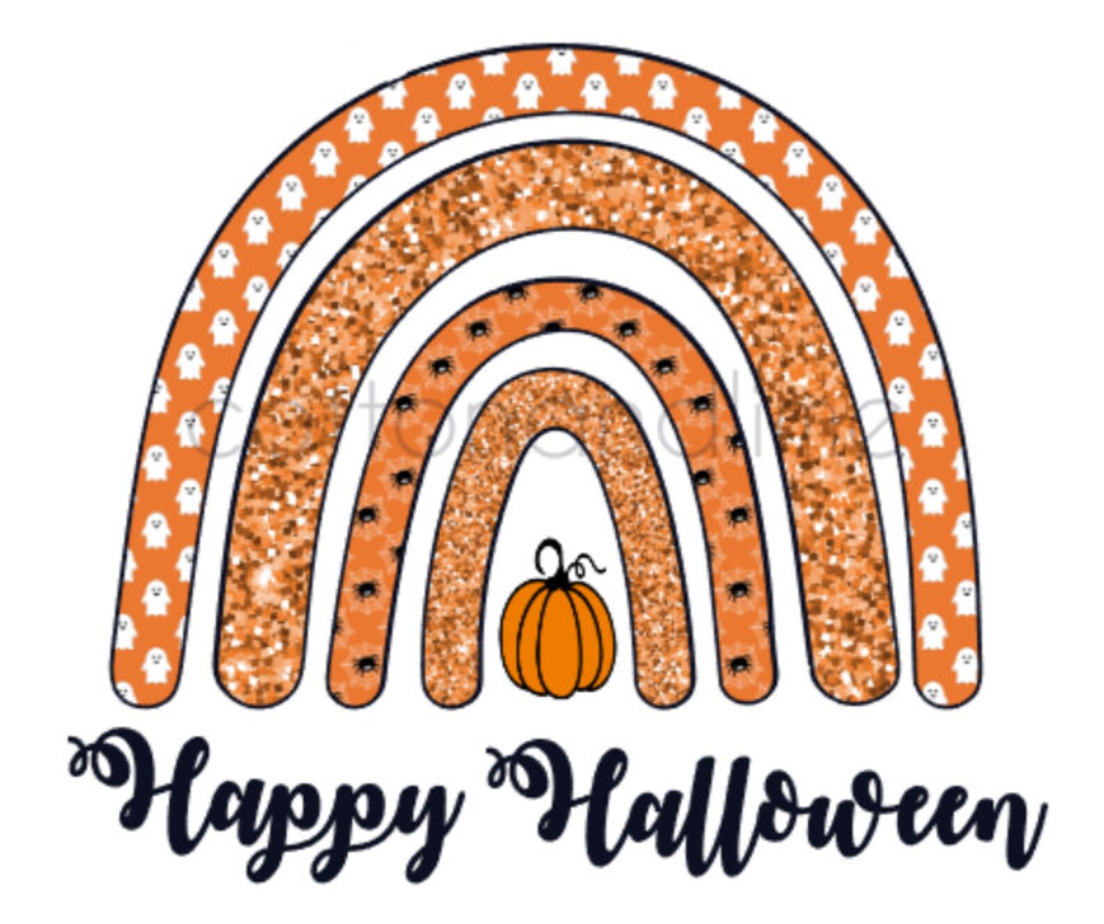 Happy Halloween Rainbow Sublimation Transfer Ready to Press - Etsy
