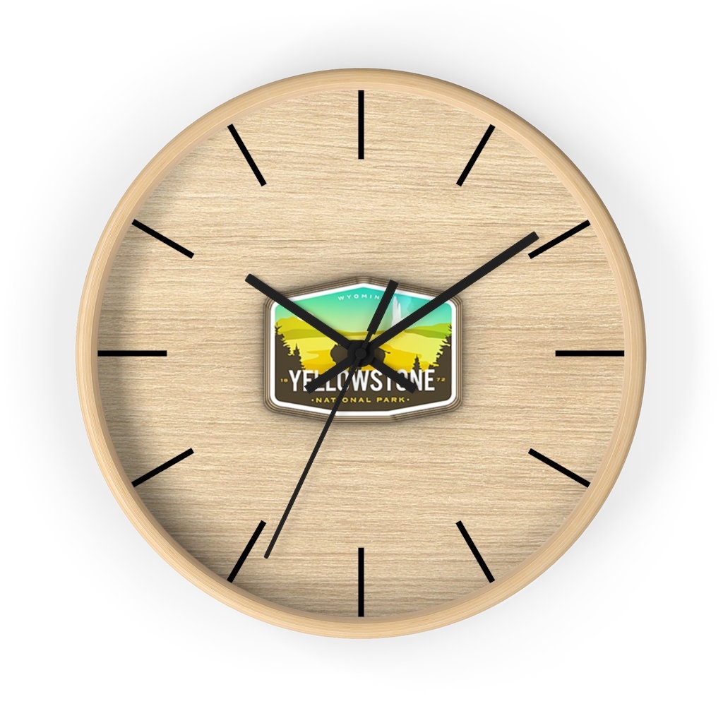 Yellowstone National Park Wall Clock National Park Gifts | Etsy