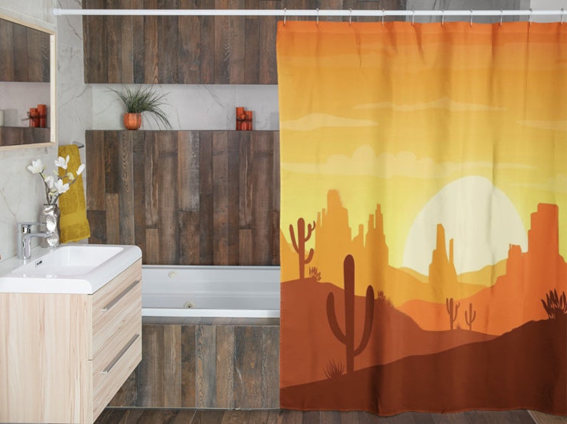 Desert Shower Curtains This Western Themed Shower Curtain Etsy