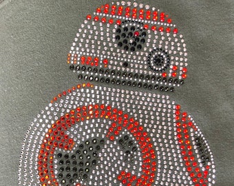 Stud Heat Transfer Star Wars BB-8 Large Detailed Rhinestone Rhinestud