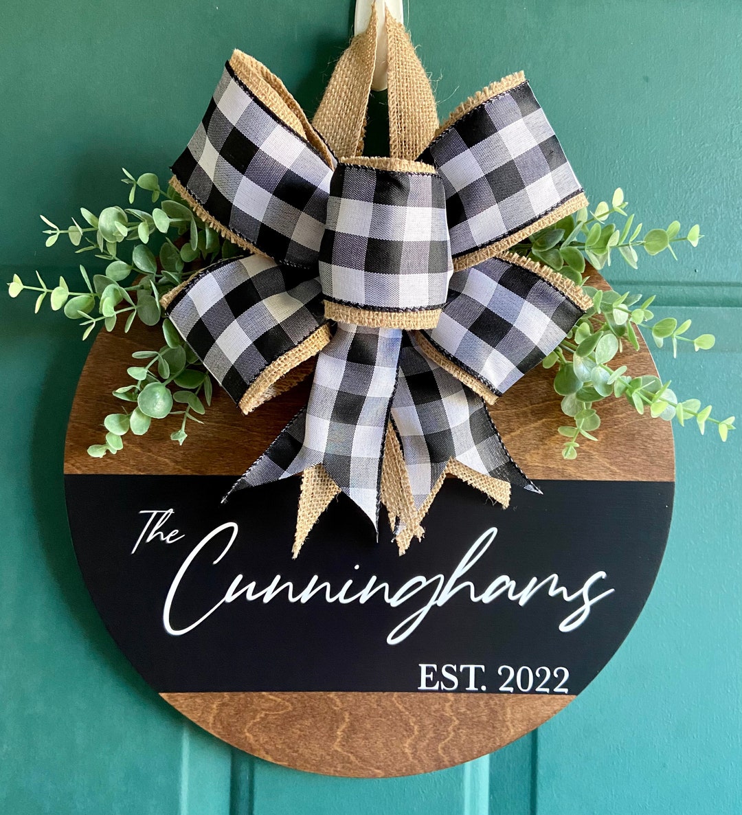 Custom Name Door Hanger |personalized Family Name Door Hanger | Custom ...