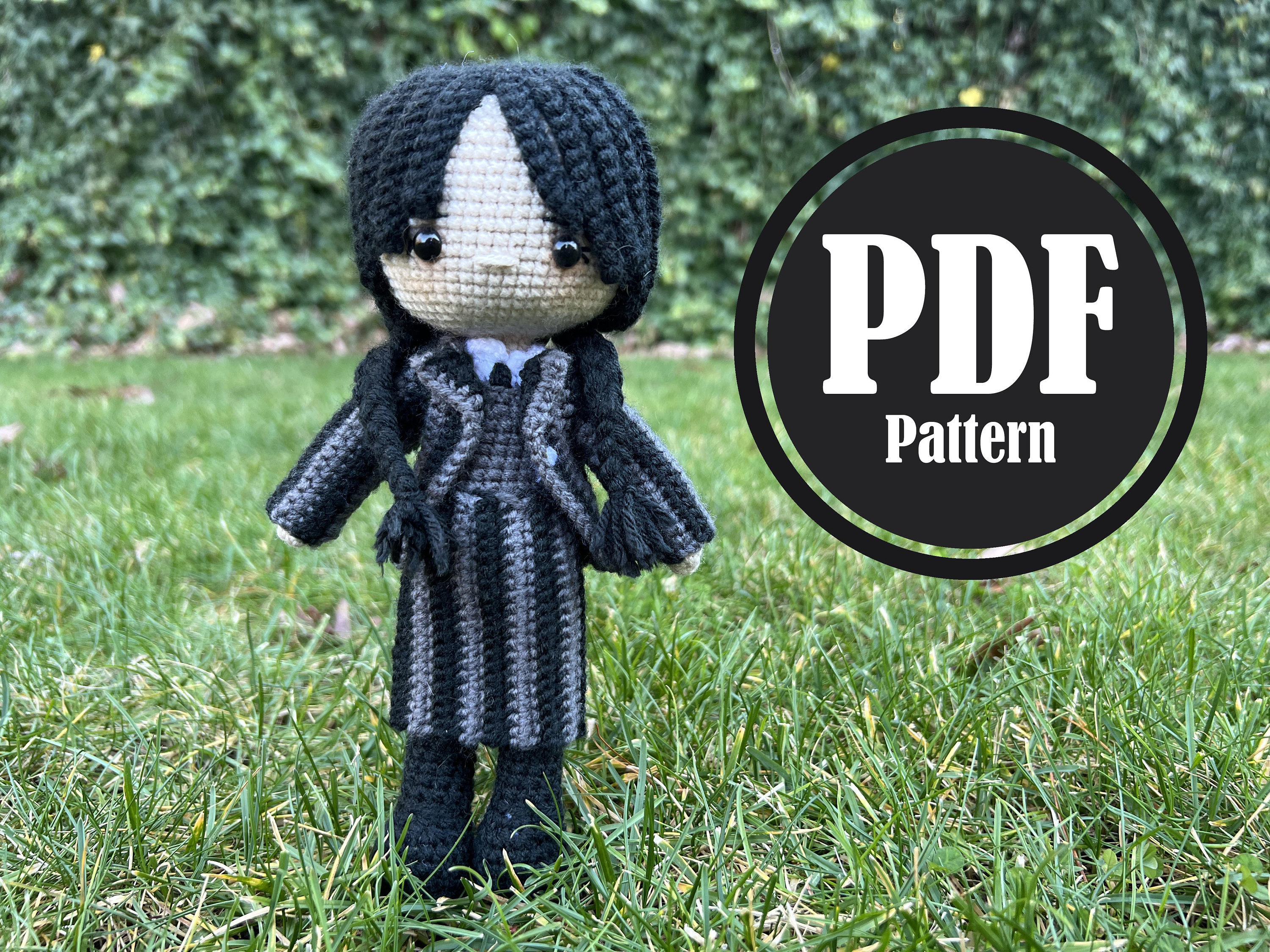 30 Wednesday Crochet Patterns for Dolls, Accessories, and Gothic Gifts 27 Wednesday Doll Crochet Pattern PDF