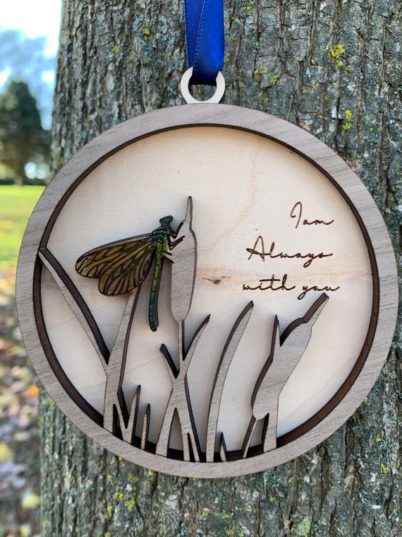 Dragonflies, Dragonfly Gifts, Memorial Ornaments, I Am Always With You  Dragonfly Ornament 