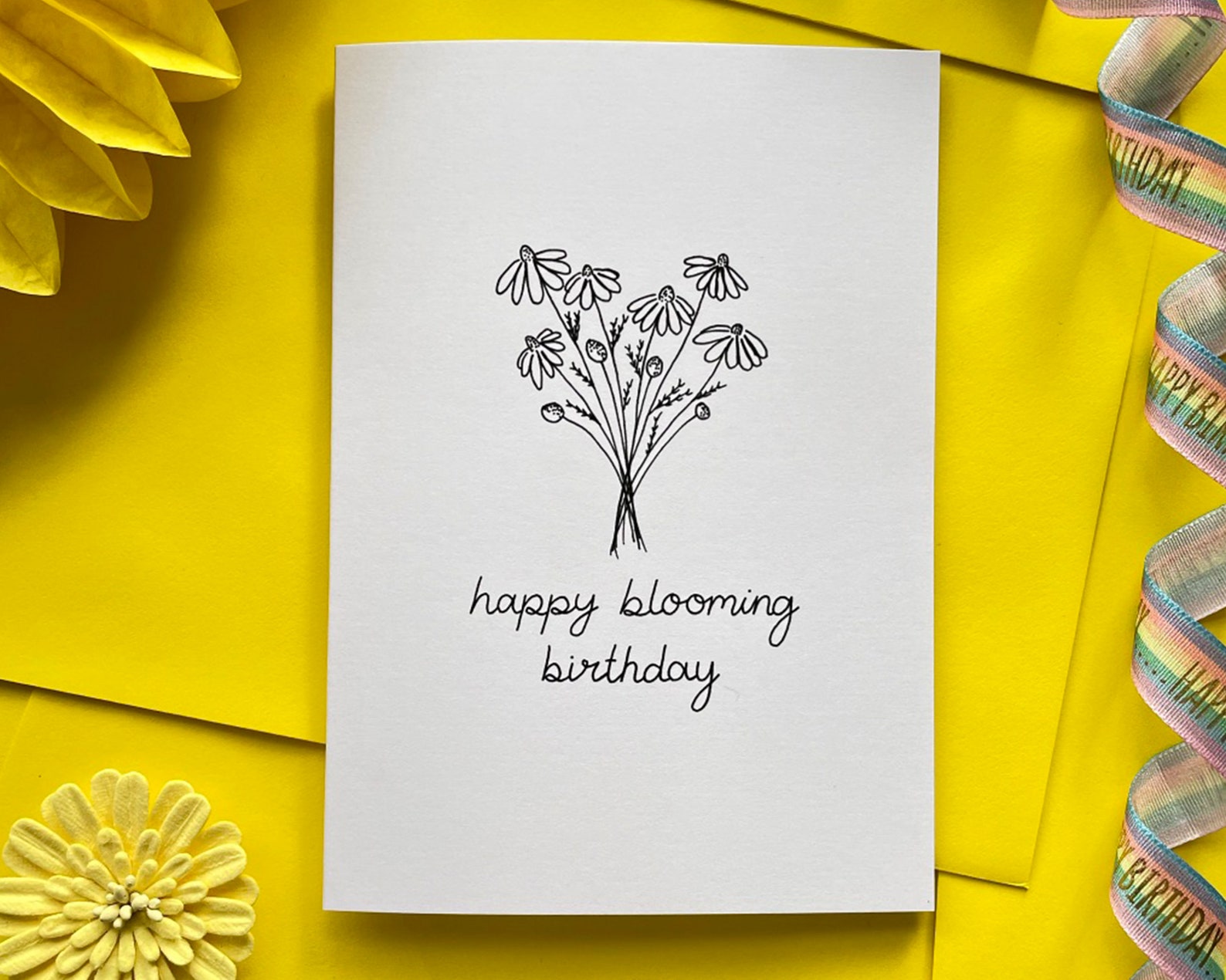 DAISY Happy Blooming Birthday Card Happy Birthday Card Etsy UK