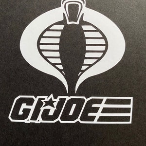 G.I. JOE and Cobra Vinyl Sticker Decal Logo combo pack