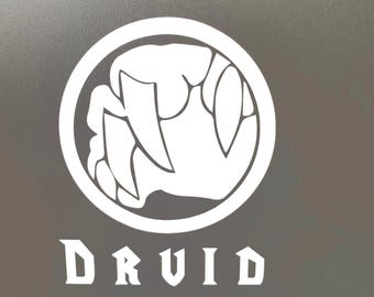 World of Warcraft inspired Druid class icon vinyl decal