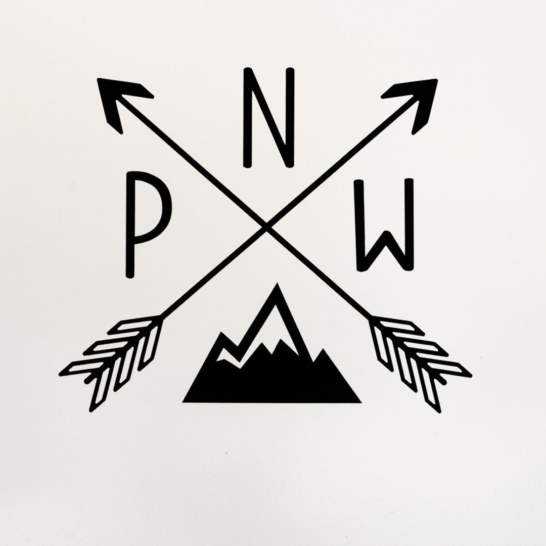 Pacific Northwest PNW Mountain Decal Sticker - Etsy