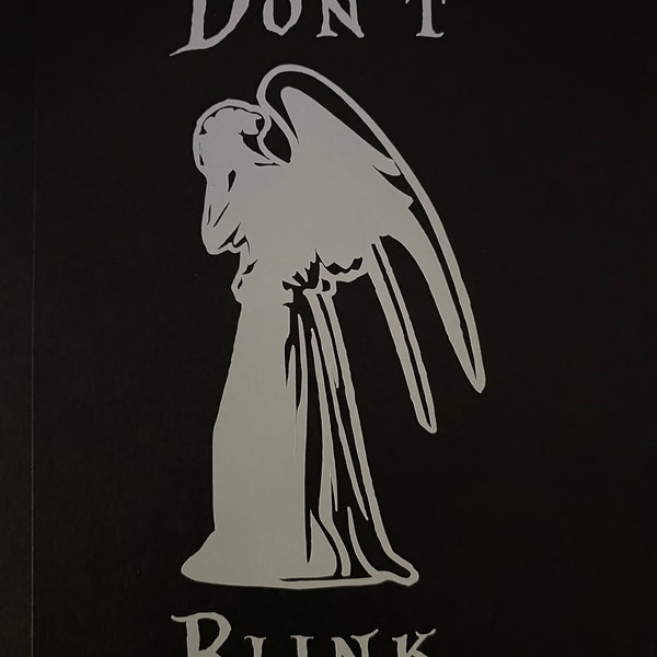 Doctor Who Weeping Angel Don’t Blink Vinyl Sticker Decal