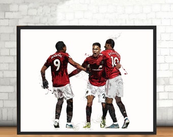 Manchester United Poster Etsy