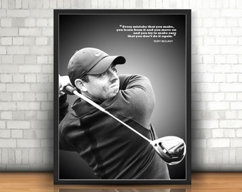 Motivational Print Sports Wall D\u00e9cor 94S Golf Printable Art Eat Sleep Golf Repeat Quote Inspirational Quote