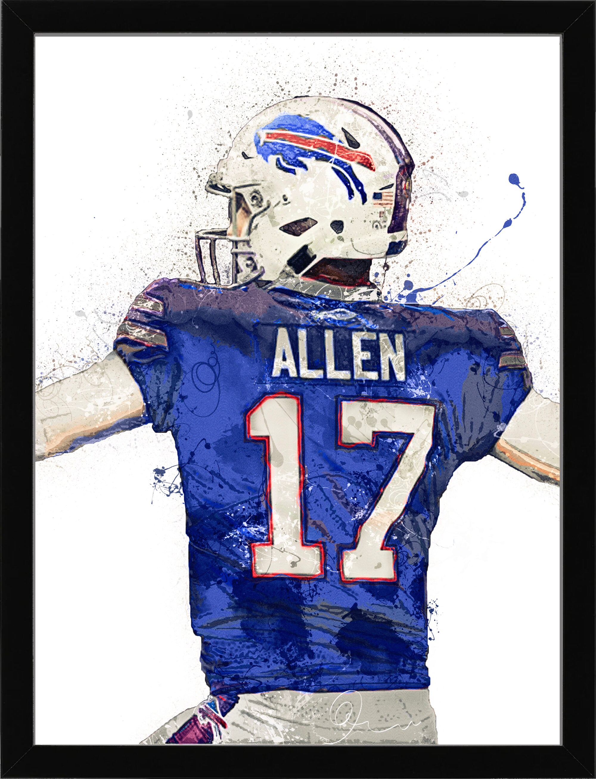 Josh Allen poster Buffalo Bills Canvas Wall Art Decor Gym Etsy