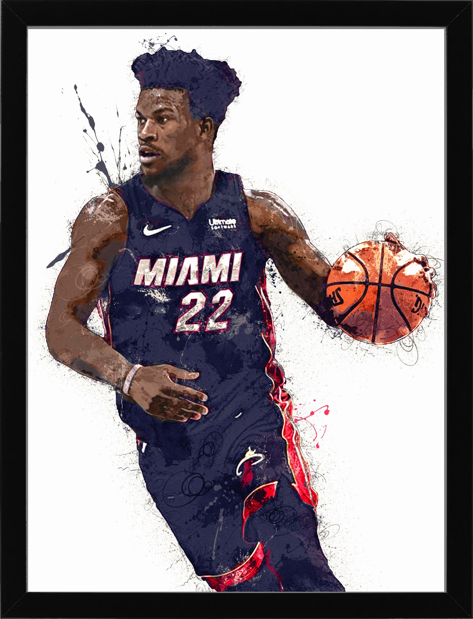 Jimmy Butler canvas Miami Heat poster Wall Art Decor Gym | Etsy