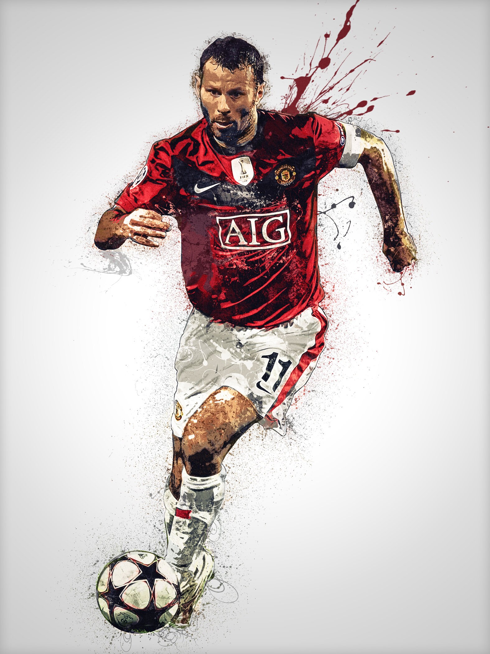 Ryan Giggs Poster Canvas Manchester United Wall Art Decor | Etsy