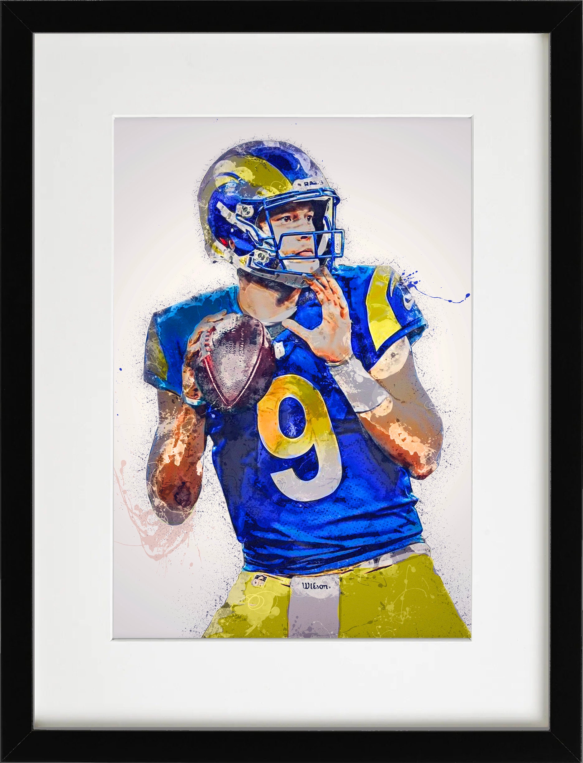 Matthew Stafford poster canvas Los Angeles Rams Wall Art Etsy