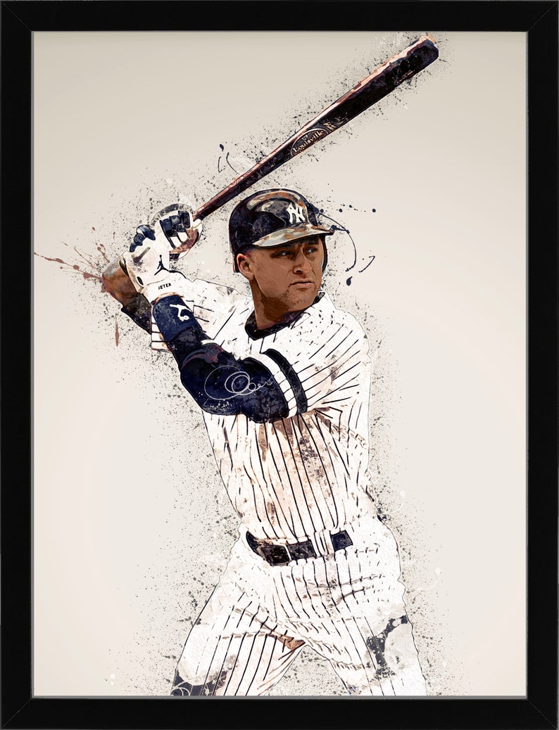 splash paint mancave Office Decorations Home Living Derek Jeter painting Wall Art Decor Gym poster Bedroom New York Yankees canvas