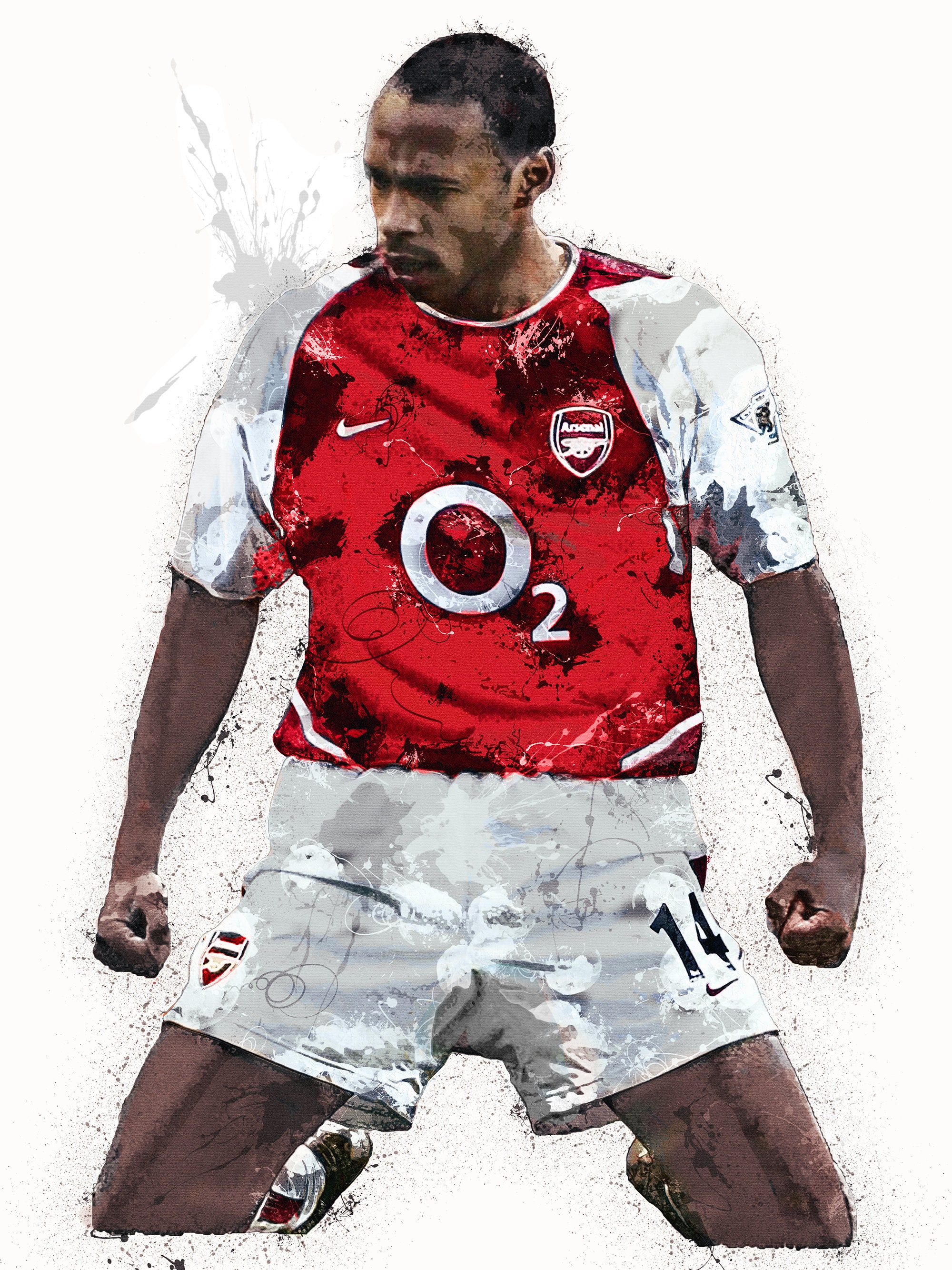 Thierry Henry poster canvas Arsenal Football Wall Art Decor Etsy