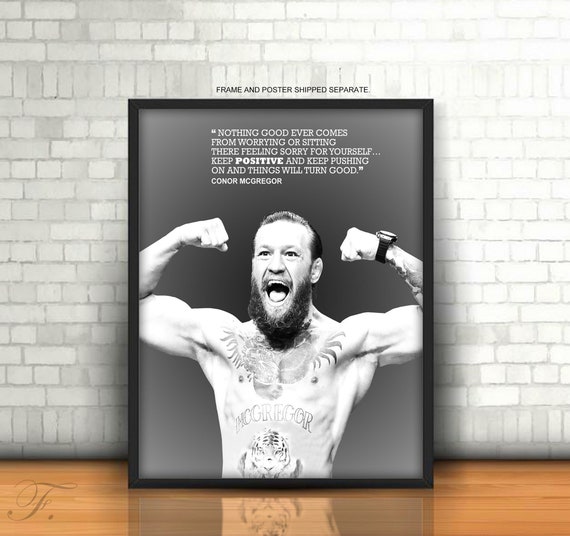CONOR MCGREGOR  KNOCKOUT  PHOTO PRINT ON FRAMED CANVAS PICTURE  WALL ART DECOR 