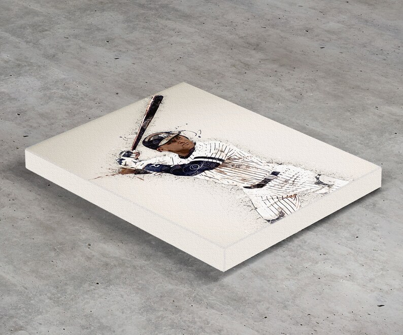 splash paint mancave Office Decorations Home Living Derek Jeter painting Wall Art Decor Gym poster Bedroom New York Yankees canvas