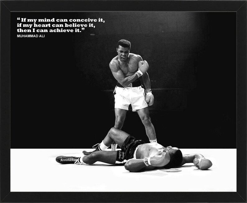 Muhammad Ali Sports Poster For Wall Art Decor Gym Home Etsy Muhammad Ali Sports Poster For Wall Art Decor Gym Home Etsy