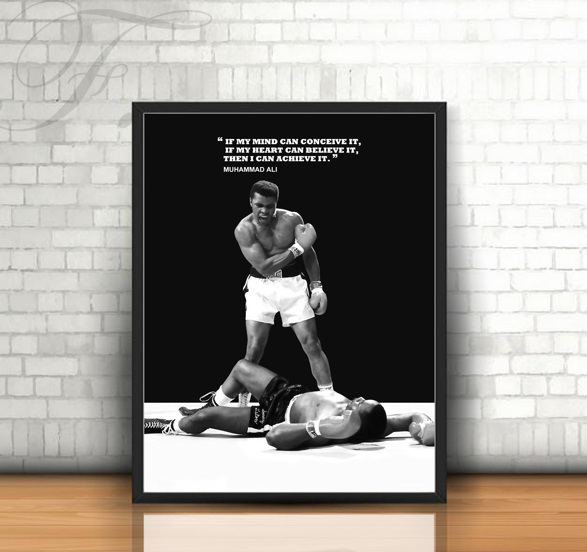Muhammad Ali Motivational Quote Figure Canvas Print Posters Wall Art Home Decor Muhammad Ali Motivational Quote Figure Canvas Print Posters Wall Art Home Decor