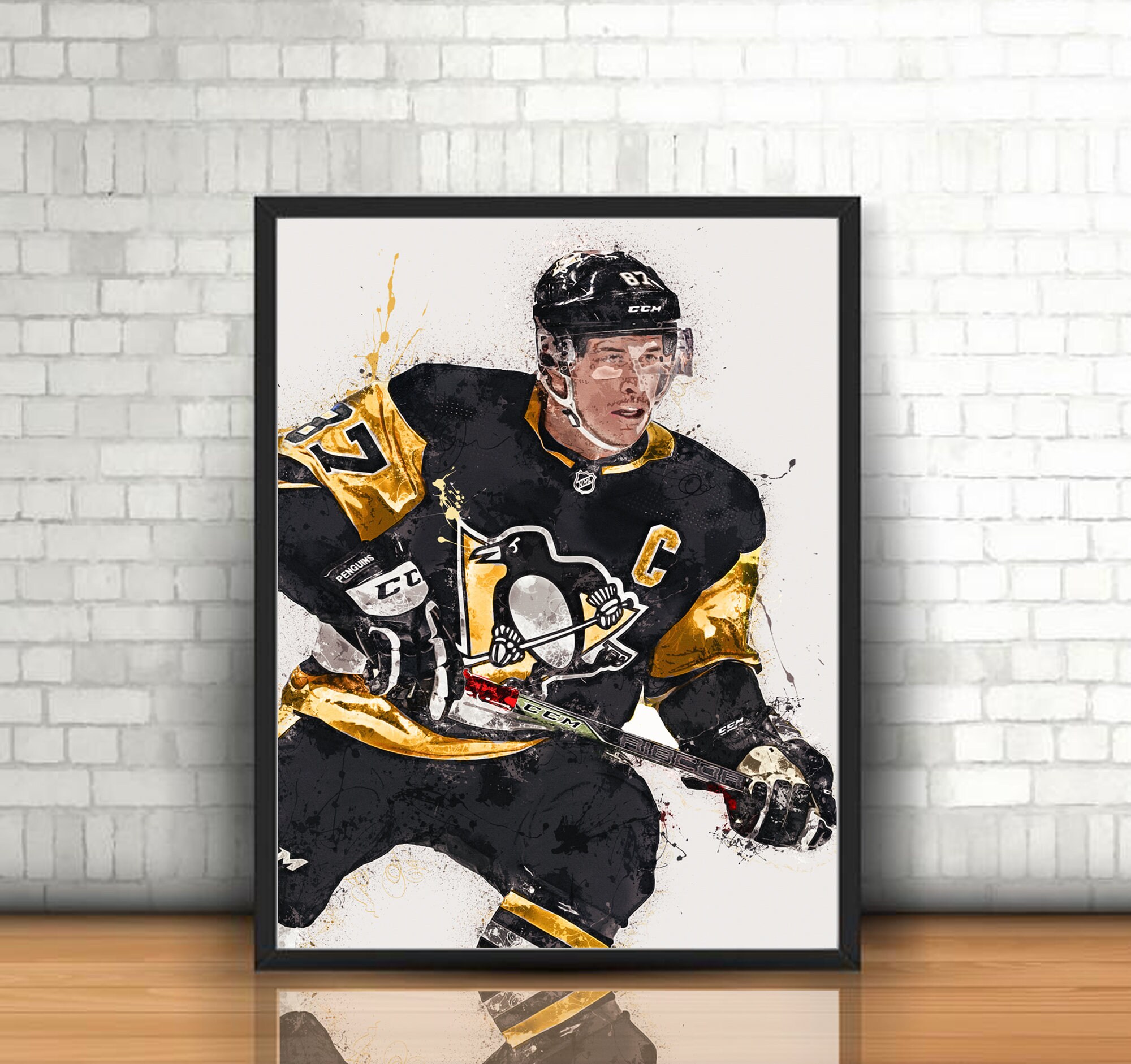 Sidney Crosby Poster Canvas Pittsburgh Penguins Wall Art Etsy Canada
