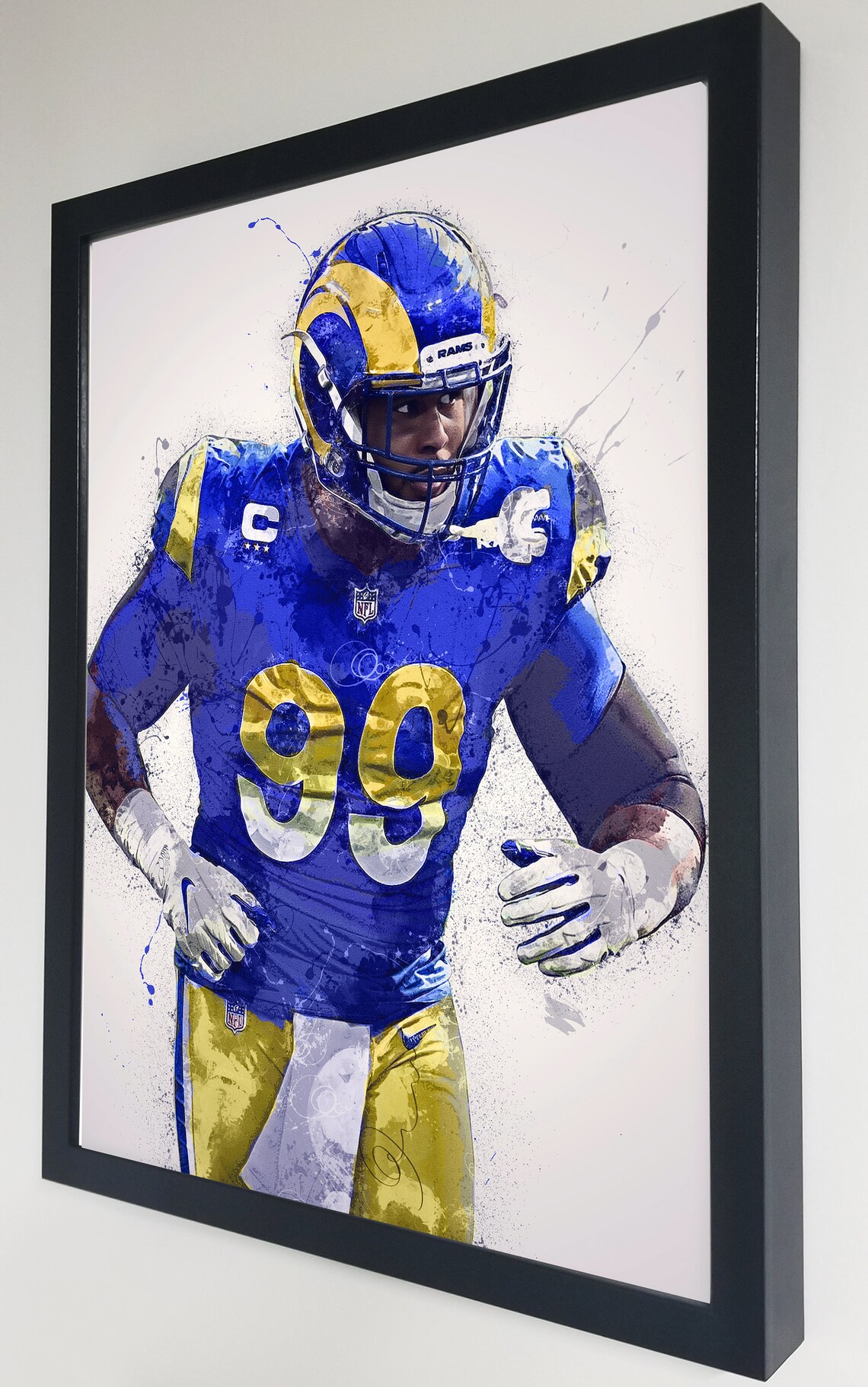 Aaron Donald Poster Los Angeles Rams Canvas Wall Art Decor Etsy