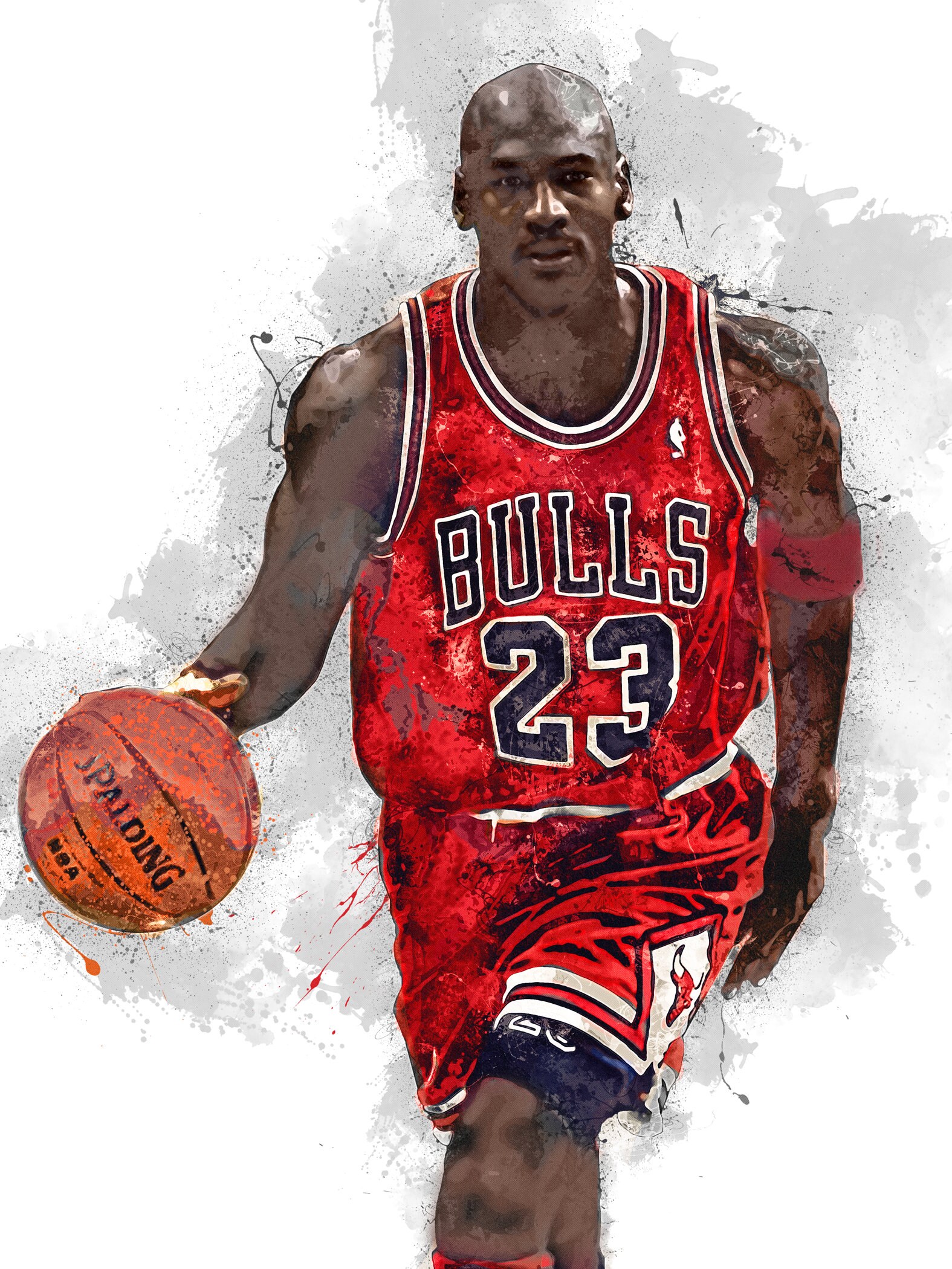 Michael Jordan canvas Chicago Bulls painting for Wall Art Etsy