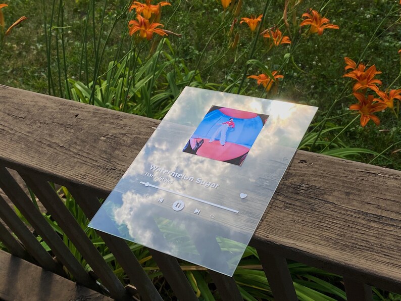 Custom Glass Song Panel ANY Song or Picture 8x10 in. Etsy