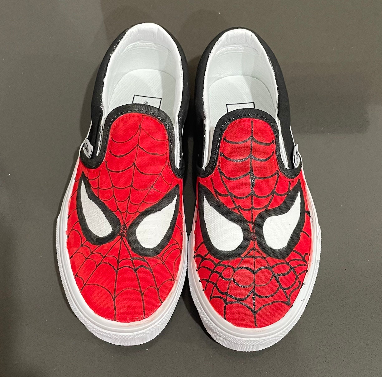 Spiderman Vans - Etsy
