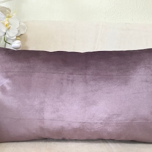 Lilac Velvet Throw Pillow Cover, Lilac Luxury Velvet Pillow Cover, Velvet Cushion Cover, Decorative Pillow For Bed