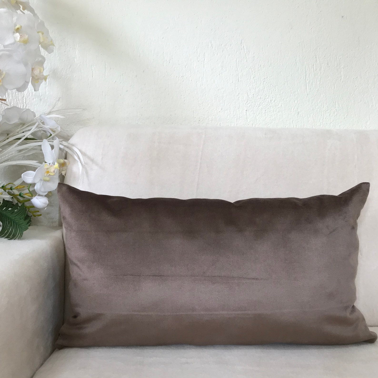 Brown Velvet Throw Pillow Cover Luxury Velvet Brown Cushion Etsy