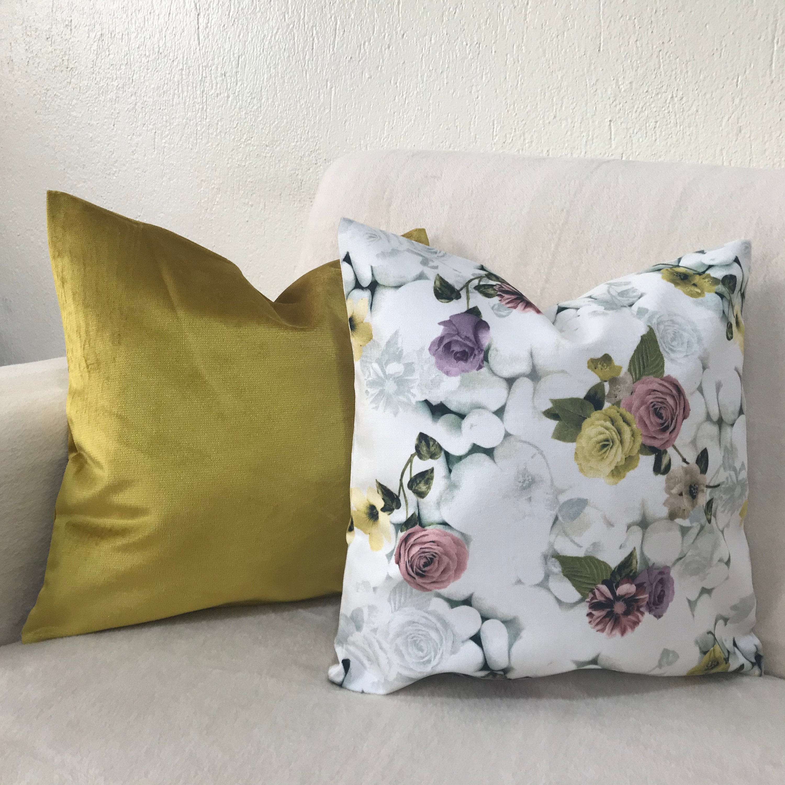 Floral Velvet Throw Pillows Vintage Decorative Pillow Cover Boho Velvet Cushion Cover