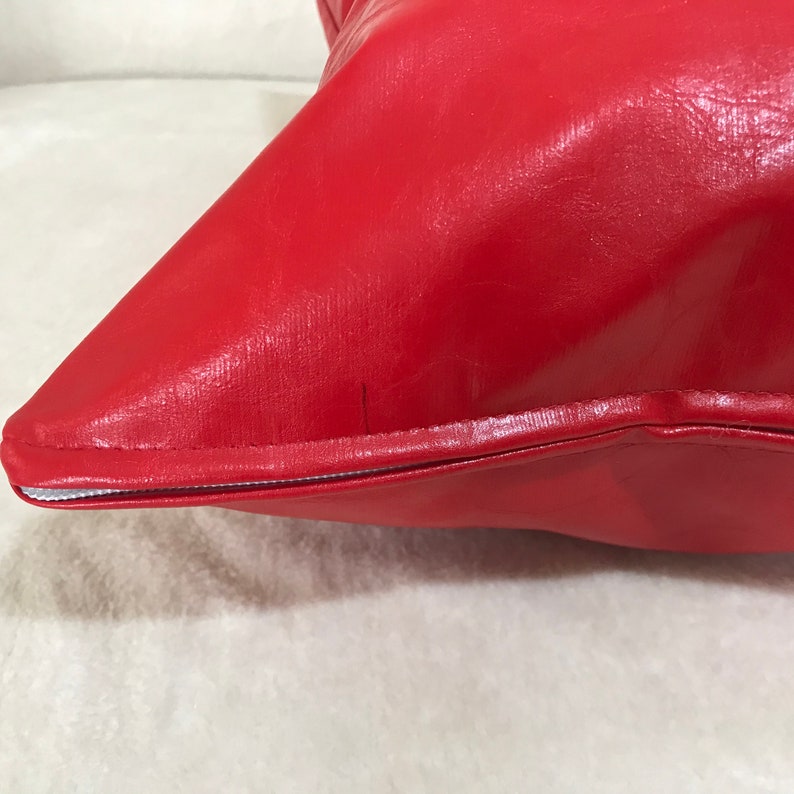 Red Leather Throw Pillow Cover Luxury Red Throw Decorative Etsy