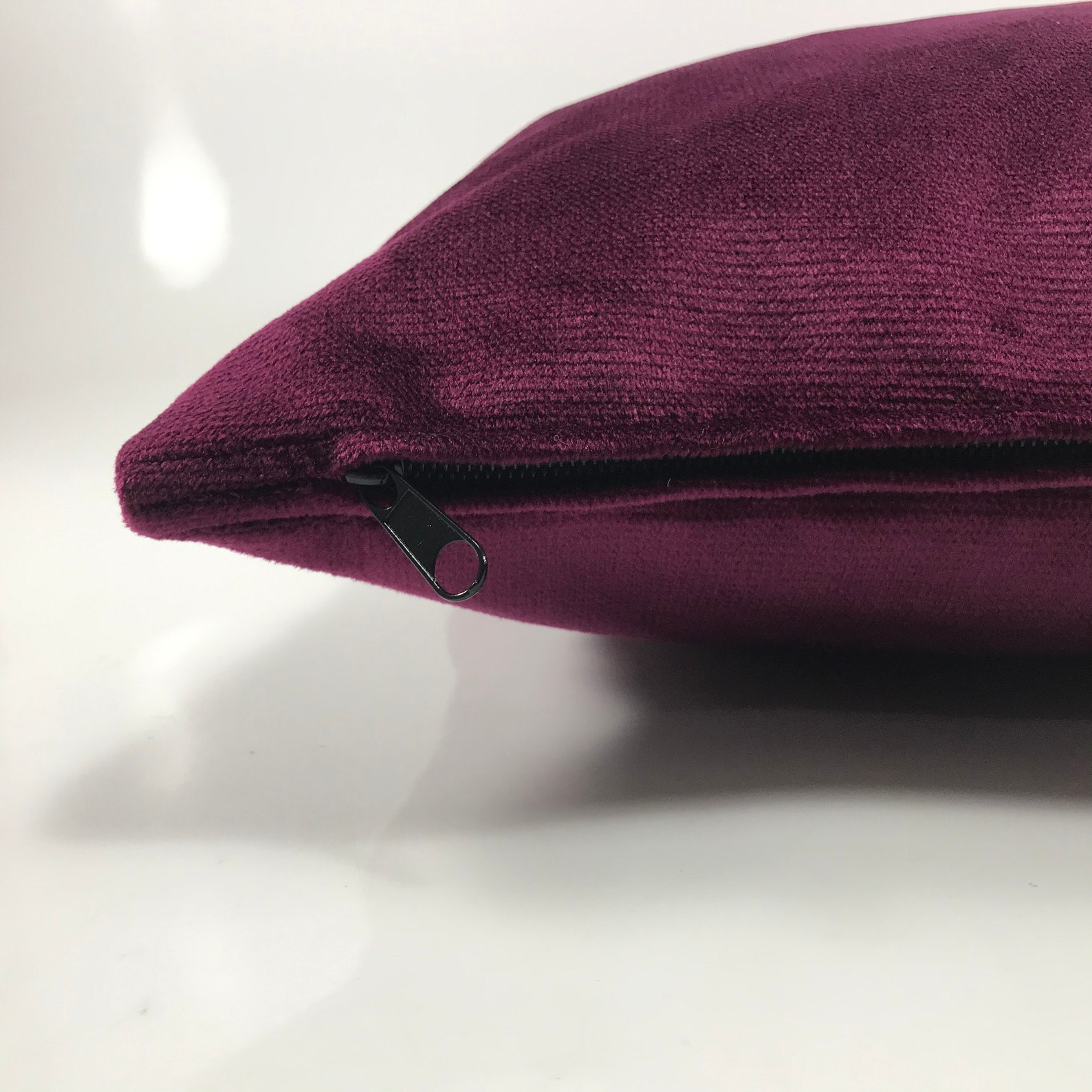 Purple Velvet Throw Pillow Cover Purple Luxury Velvet Etsy