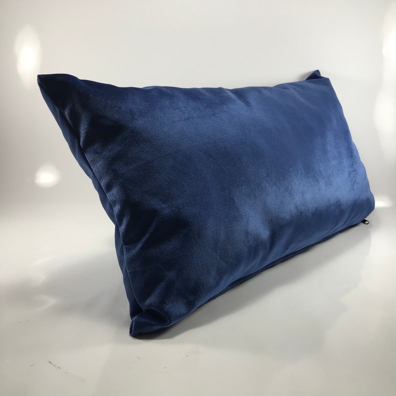 Royal Blue Velvet Throw Pillow Cover Indigo Luxury Velvet Etsy