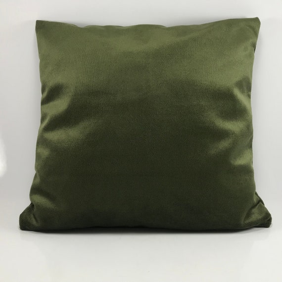 Green velvet throw pillow deals