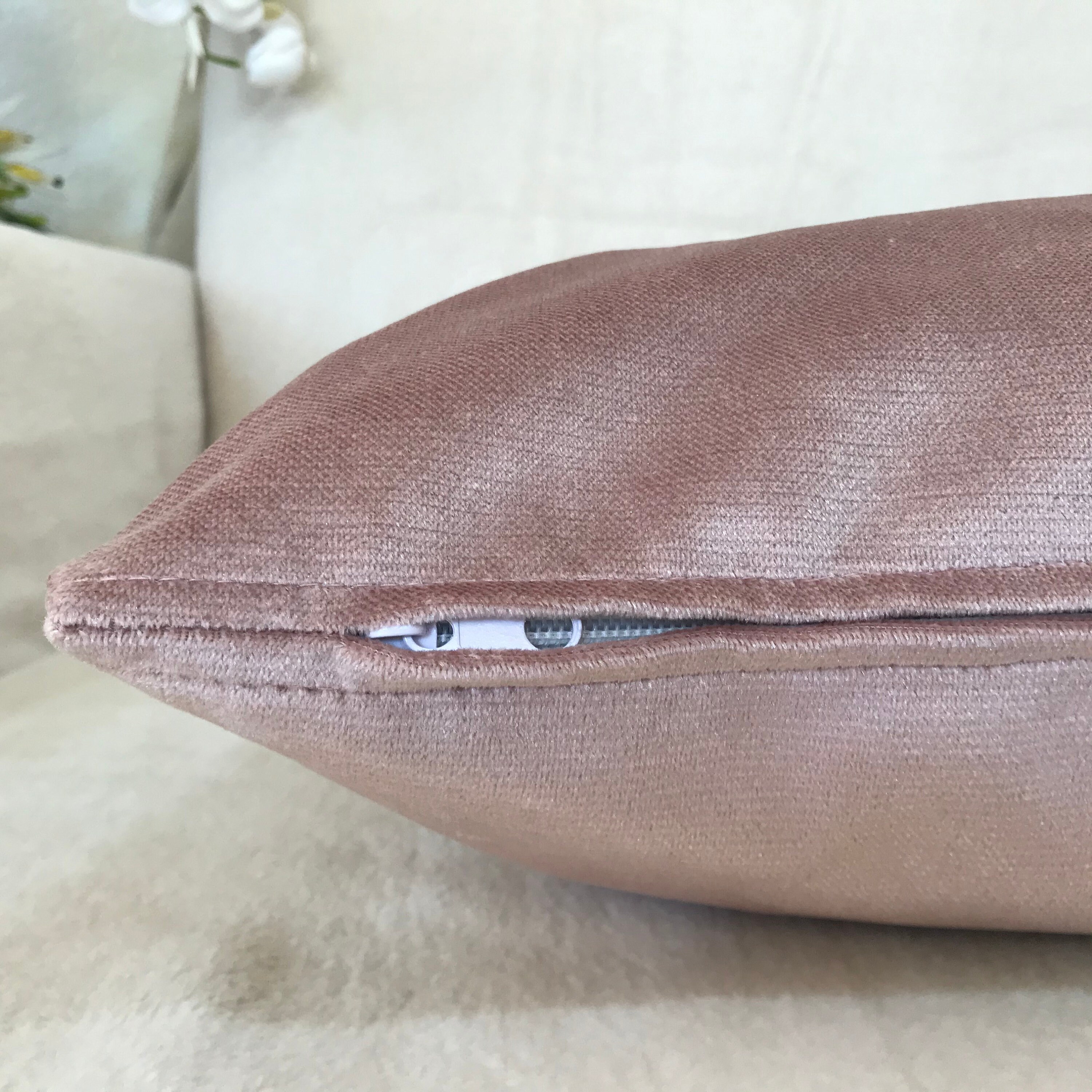 Light Pink Velvet Throw Pillow Cover Luxury Blusher Velvet Etsy UK