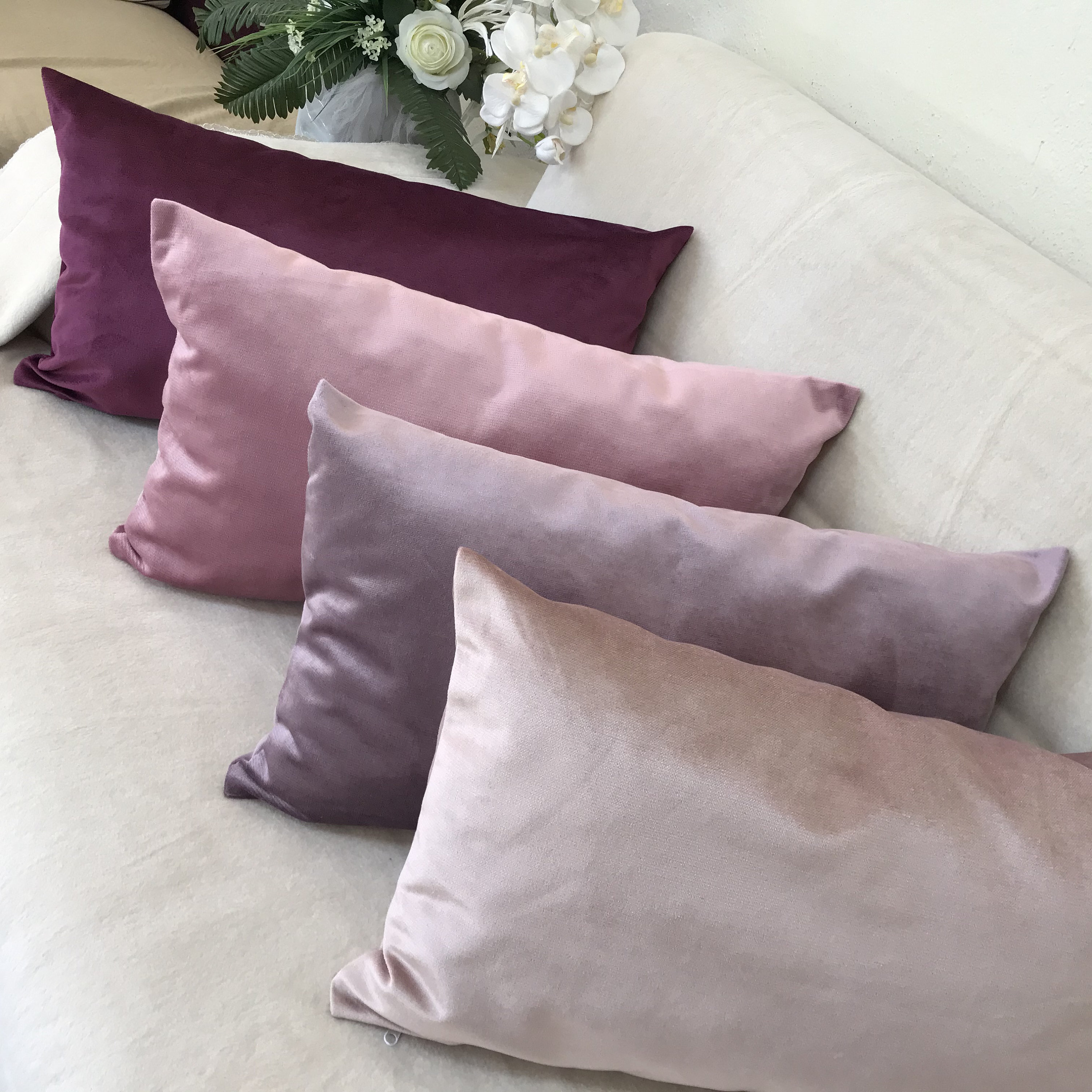 Light Pink Velvet Throw Pillow Cover Luxury Blusher Velvet Etsy UK