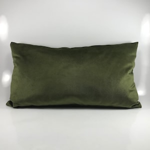 Green Velvet Pillow Cover, Green Velvet Decorative Cushion Case