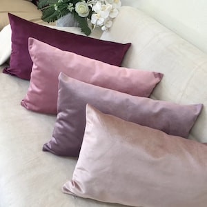 Cuscino decorativo, Cuscino Copertina, Copertina Cuscino Velvet, Purple Lilac Pink Pillow Case, Luxury Velvet Pillow Case