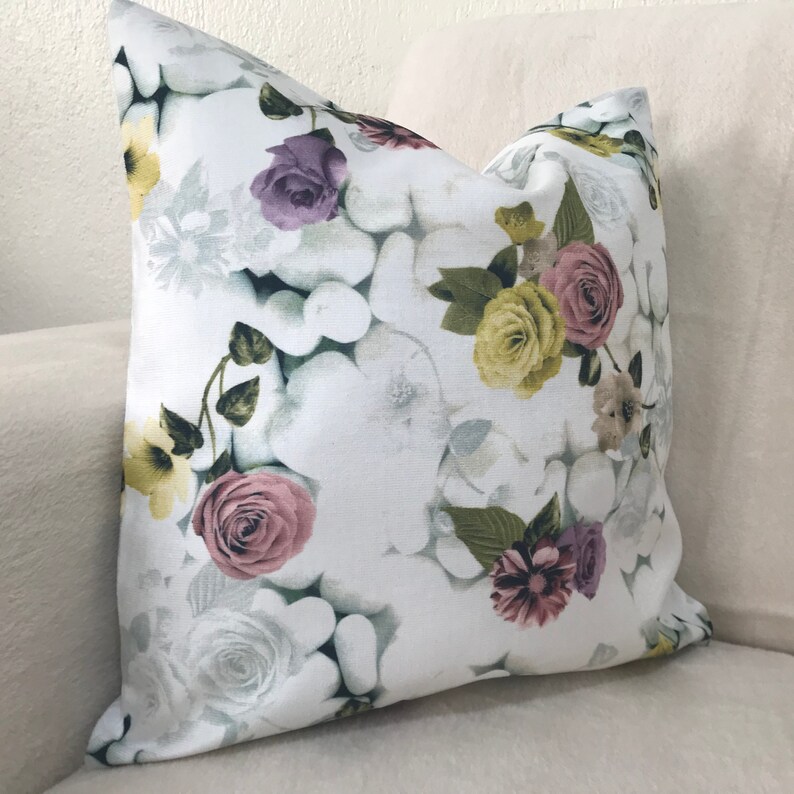 Velvet Throw Pillow Cover, Velvet Boho Pillow Cover, Floral Decorative