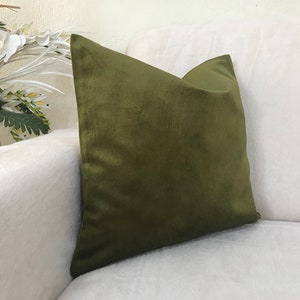 Green Velvet Throw Pillow Cover, Luxury Green  Velvet Decorative Cushion, Velvet Cushion Cover, Headrest, Velvet Decorative Pillow For Bed