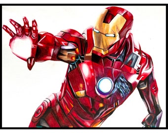 A3 art print of Iron Man