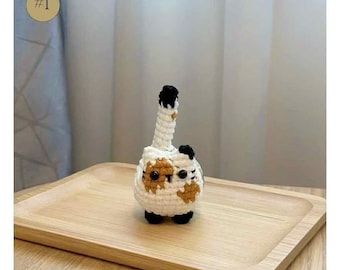Crochet Cat Keychain | Handmade Amigurumi Kitty Keyring