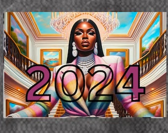 2024 African American Women Calendar | Celebrating Black Women | 12 Month Wall Calendar  - 8.5" X 11"