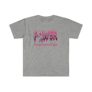 Power Together We Fight with Breast Cancer Ribbon