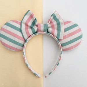 New Handmade Disney Inspired Minnie Ears Sweet Macaron Snack Pastel Rainbow Mouse Ears