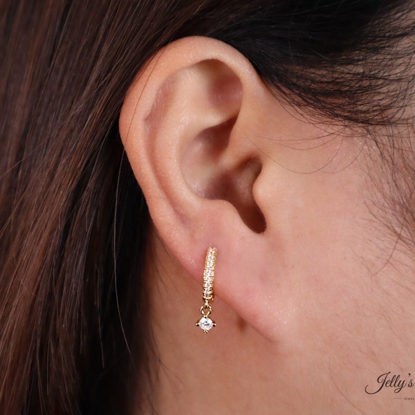 Hoop Cartilage Rook Orbital Earring Gold & Silver Clicker Lobe piercing Hoop Earring Minimalist Chunky Huggie Tiny Dainty Gift for her