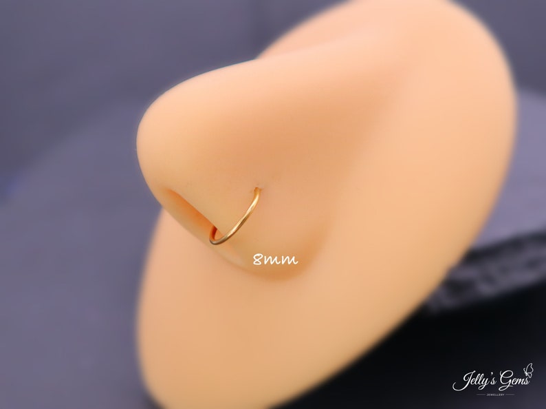 Small Hoop Tiny Hoop Minimalist Earring 18k Gold Silver for Tragus Hoop Cartilage Hoop Helix Hoop Huggie Dainty Surgical Nose Hoop Lip image 10