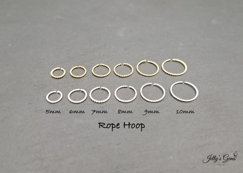 925 Sterling Silver Simple Small Hoop Tiny Minimalist Earring 18k Gold for Tragus Hoop Cartilage Hoop Helix Hoop Huggie Dainty Nose Hoop Lip image 3